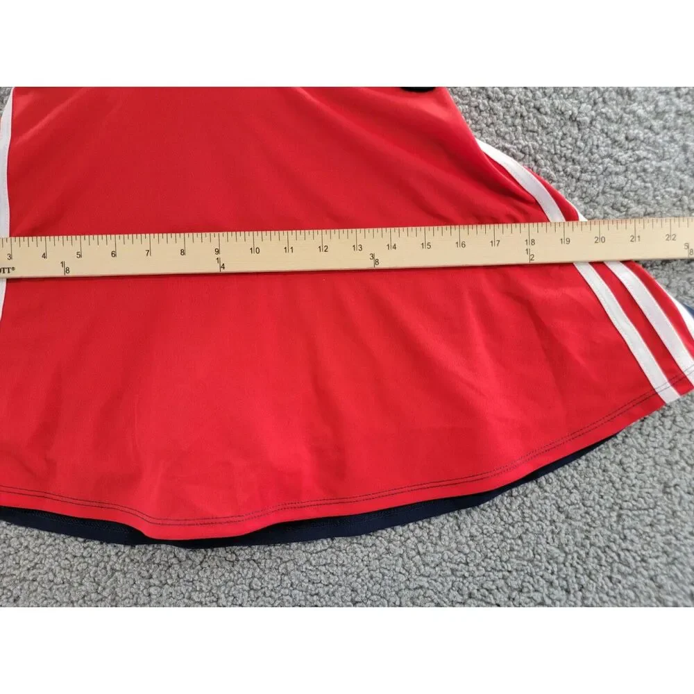adidas Elastic Waistband 3-Stripes Activewear Skort Big Girls L 14 Navy/Red - Picture 6 of 14
